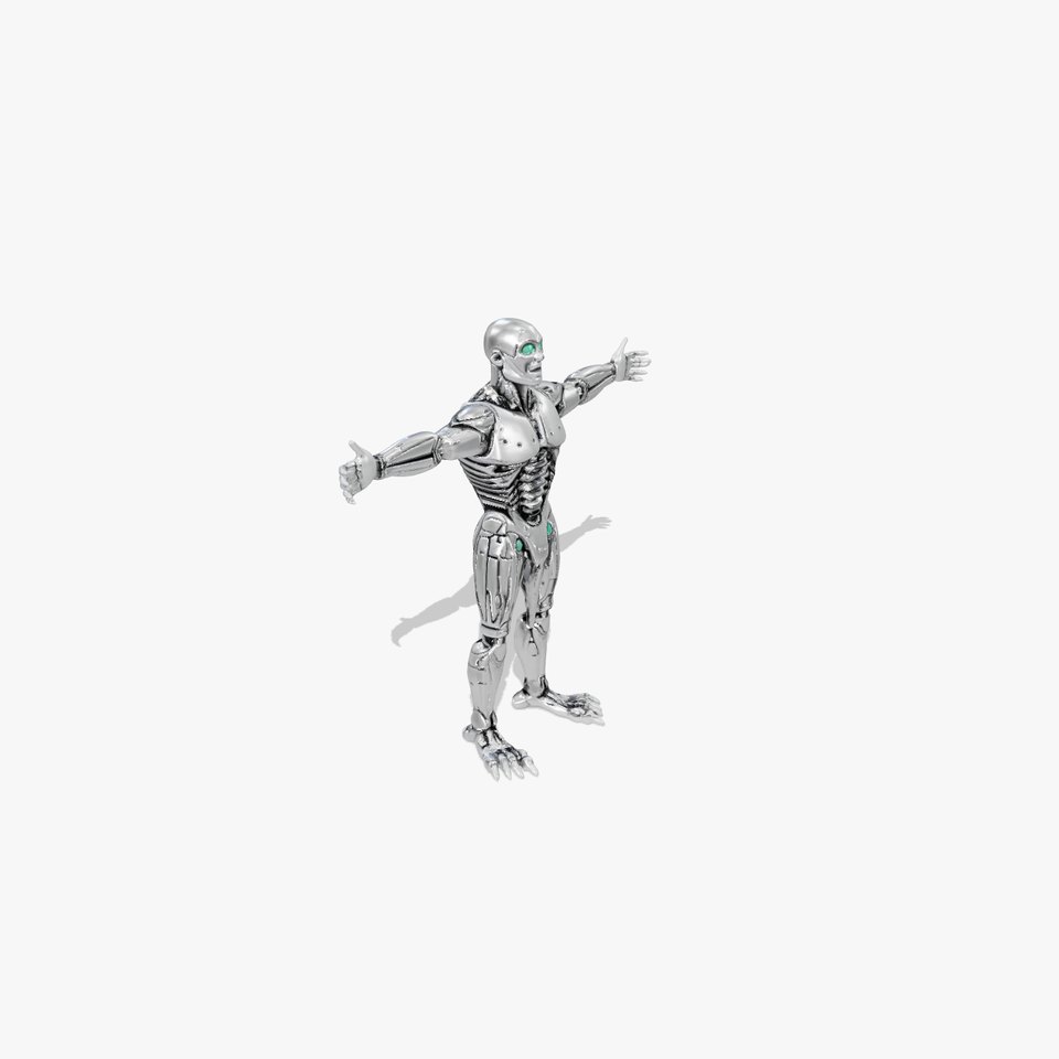 Futuristic Robot Model Pack with Articulated Joints and Glowing Eyes